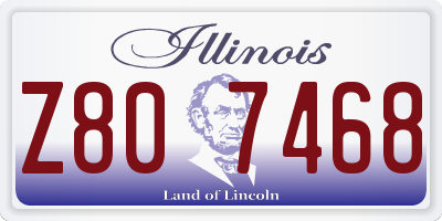 IL license plate Z807468