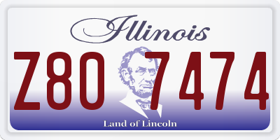 IL license plate Z807474