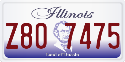 IL license plate Z807475