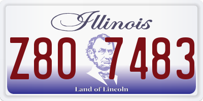 IL license plate Z807483