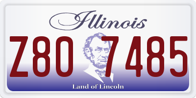 IL license plate Z807485