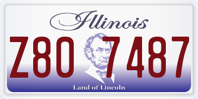 IL license plate Z807487