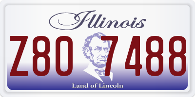 IL license plate Z807488