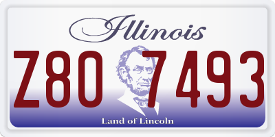IL license plate Z807493