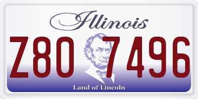 IL license plate Z807496