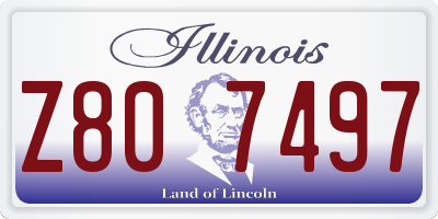 IL license plate Z807497