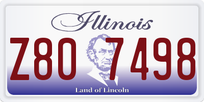 IL license plate Z807498
