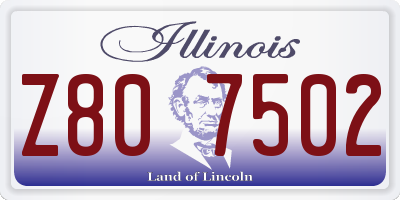 IL license plate Z807502