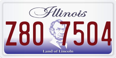 IL license plate Z807504