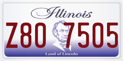 IL license plate Z807505