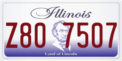 IL license plate Z807507
