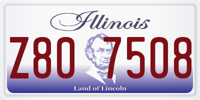 IL license plate Z807508