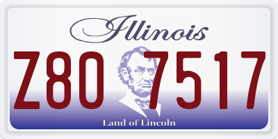 IL license plate Z807517