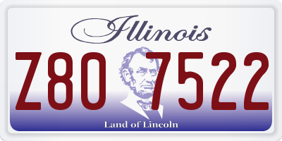 IL license plate Z807522