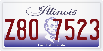 IL license plate Z807523