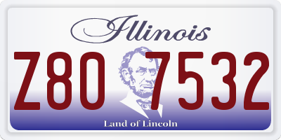 IL license plate Z807532