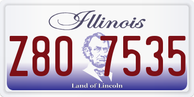 IL license plate Z807535