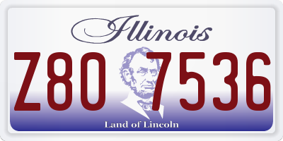 IL license plate Z807536