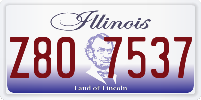 IL license plate Z807537