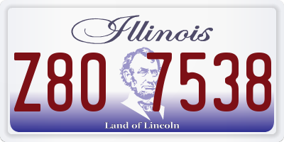 IL license plate Z807538