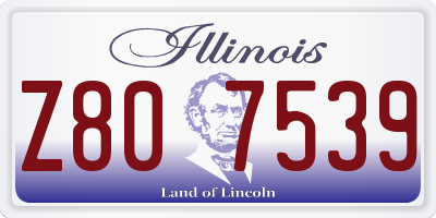 IL license plate Z807539