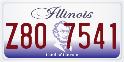 IL license plate Z807541