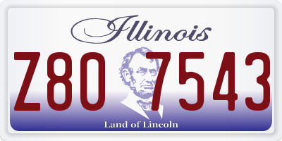 IL license plate Z807543