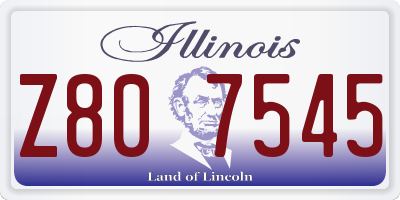 IL license plate Z807545