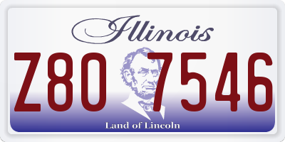 IL license plate Z807546