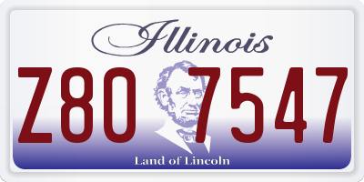 IL license plate Z807547