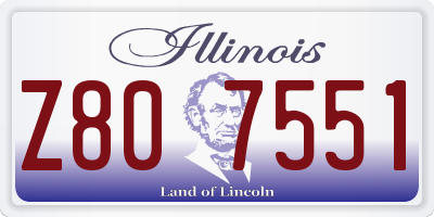 IL license plate Z807551