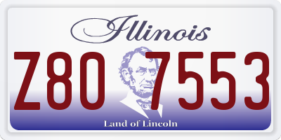 IL license plate Z807553