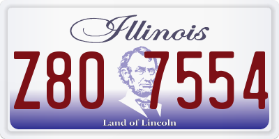 IL license plate Z807554