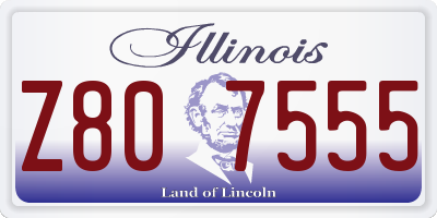 IL license plate Z807555