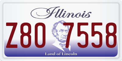 IL license plate Z807558