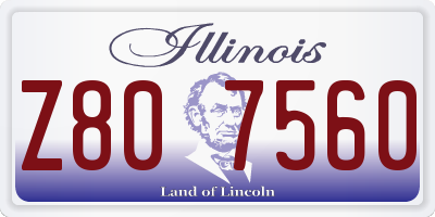 IL license plate Z807560
