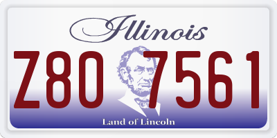 IL license plate Z807561