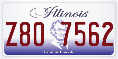 IL license plate Z807562