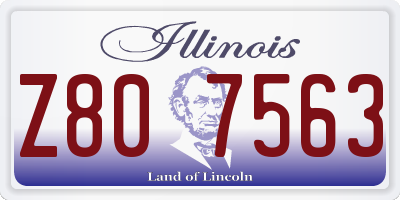 IL license plate Z807563