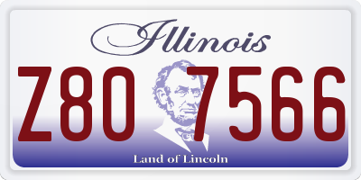 IL license plate Z807566