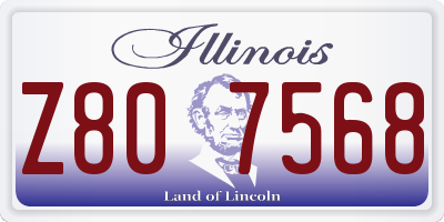 IL license plate Z807568