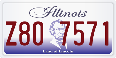 IL license plate Z807571