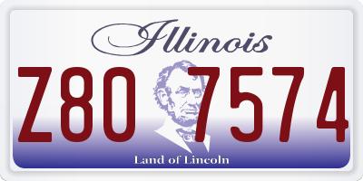 IL license plate Z807574