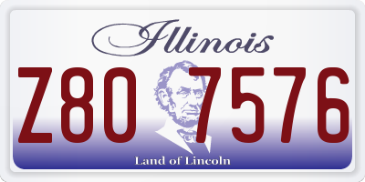 IL license plate Z807576