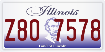 IL license plate Z807578