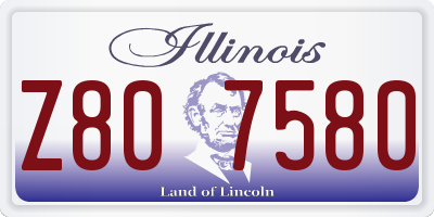 IL license plate Z807580