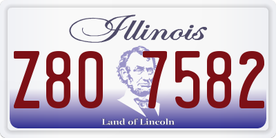 IL license plate Z807582