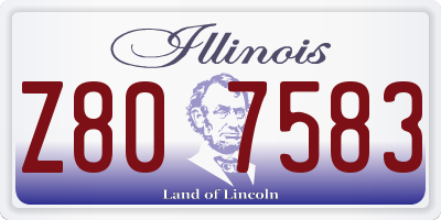 IL license plate Z807583