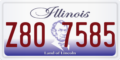 IL license plate Z807585