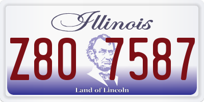 IL license plate Z807587